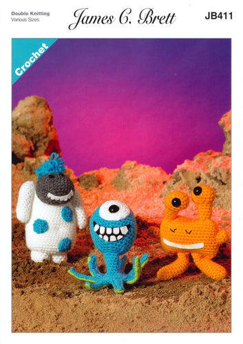 James Brett Double Knit Crochet Pattern - Magic Monsters (JB411)