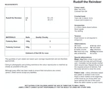 Load image into Gallery viewer, James Brett Chunky Crochet Pattern - Rudolf the Reindeer (JB405)
