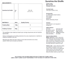 Load image into Gallery viewer, James Brett Chunky Crochet Pattern - Sunshine the Giraffe (JB401)