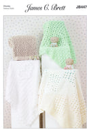 James Brett Chunky Knitting Pattern - Baby Blankets (JB447)