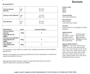 James Brett Double Knit Crochet Pattern - Baby Blankets (JB408)