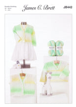 Load image into Gallery viewer, James Brett Double Knitting Pattern - Baby Cardigan Sweater &amp; Waistcoat (JB442)