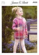 James Brett Chunky Knitting Pattern - JB456 Girls Tunic & Jacket