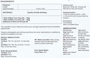 James Brett Double Knitting Pattern - JB295 Penguins