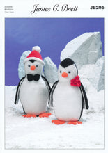 Load image into Gallery viewer, James Brett Double Knitting Pattern - JB295 Penguins