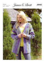 Load image into Gallery viewer, https://images.esellerpro.com/2278/I/144/640/james-brett-ladies-womens-chunky-knitting-pattern-jacket-JB462-border.jpg