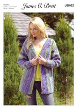 Load image into Gallery viewer, https://images.esellerpro.com/2278/I/144/640/james-brett-ladies-womens-chunky-knitting-pattern-jacket-JB462.jpg