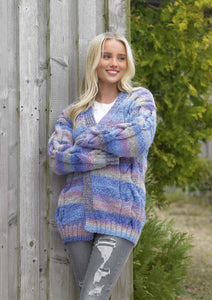 James Brett Chunky Knitting Pattern - Ladies Sweater & Cardigan (JB841)