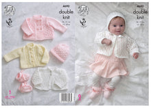 Load image into Gallery viewer, King Cole Double Knitting Pattern - Baby Matinee &amp; Cardigan Set (4690)