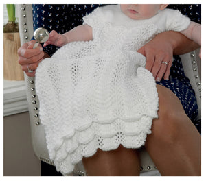 King Cole 4ply Knitting Pattern - Baby Christening Set (3537)