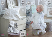 Load image into Gallery viewer, King Cole 4Ply Knitting Pattern - Baby Matinee Coat &amp; Accessories (4944)