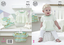 Load image into Gallery viewer, https://images.esellerpro.com/2278/I/142/293/king-cole-baby-4ply-knitting-pattern-dress-cardigans-4976.jpg