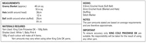 King Cole Step by Step Easy Crochet Pattern - Baby Blanket Hats & Ball (5058)