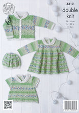 Load image into Gallery viewer, King Cole Double Knitting Pattern - Lace Effect Baby Set (4312)