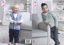 Load image into Gallery viewer, King Cole Double Knitting Pattern - Boys Sweater &amp; Waistcoat (5107)