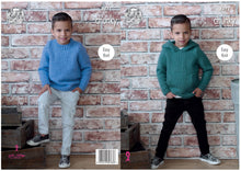 Load image into Gallery viewer, King Cole Chunky Knitting Pattern - Boys Sweaters (4971)