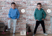 Load image into Gallery viewer, King Cole Chunky Knitting Pattern - Boys Sweaters (4971)