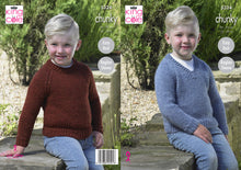 Load image into Gallery viewer, King Cole Chunky Knitting Pattern - Boys Sweaters (5324)