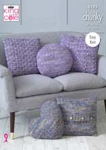 Load image into Gallery viewer, King Cole Chunky Knitting Pattern - Cushions (5193)