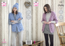 Load image into Gallery viewer, King Cole Chunky Knitting Pattern - Ladies Jacket Waistcoat &amp; Hat (5181)
