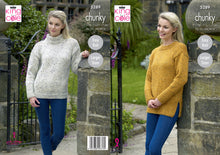 Load image into Gallery viewer, King Cole Chunky Knitting Pattern - Ladies Sweaters (5289)