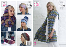 Load image into Gallery viewer, King Cole Chunky Knitting Pattern - Ladies Accessories (5153)