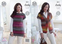 Load image into Gallery viewer, King Cole Chunky Knitting Pattern - Ladies Waistcoat &amp; Top (5011)