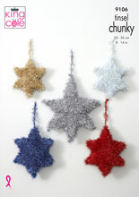 Load image into Gallery viewer, https://images.esellerpro.com/2278/I/170/615/king-cole-chunky-knitting-pattern-stars-9106.jpg