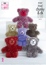 Load image into Gallery viewer, https://images.esellerpro.com/2278/I/170/620/king-cole-chunky-knitting-pattern-teddy-bears-9107.jpg