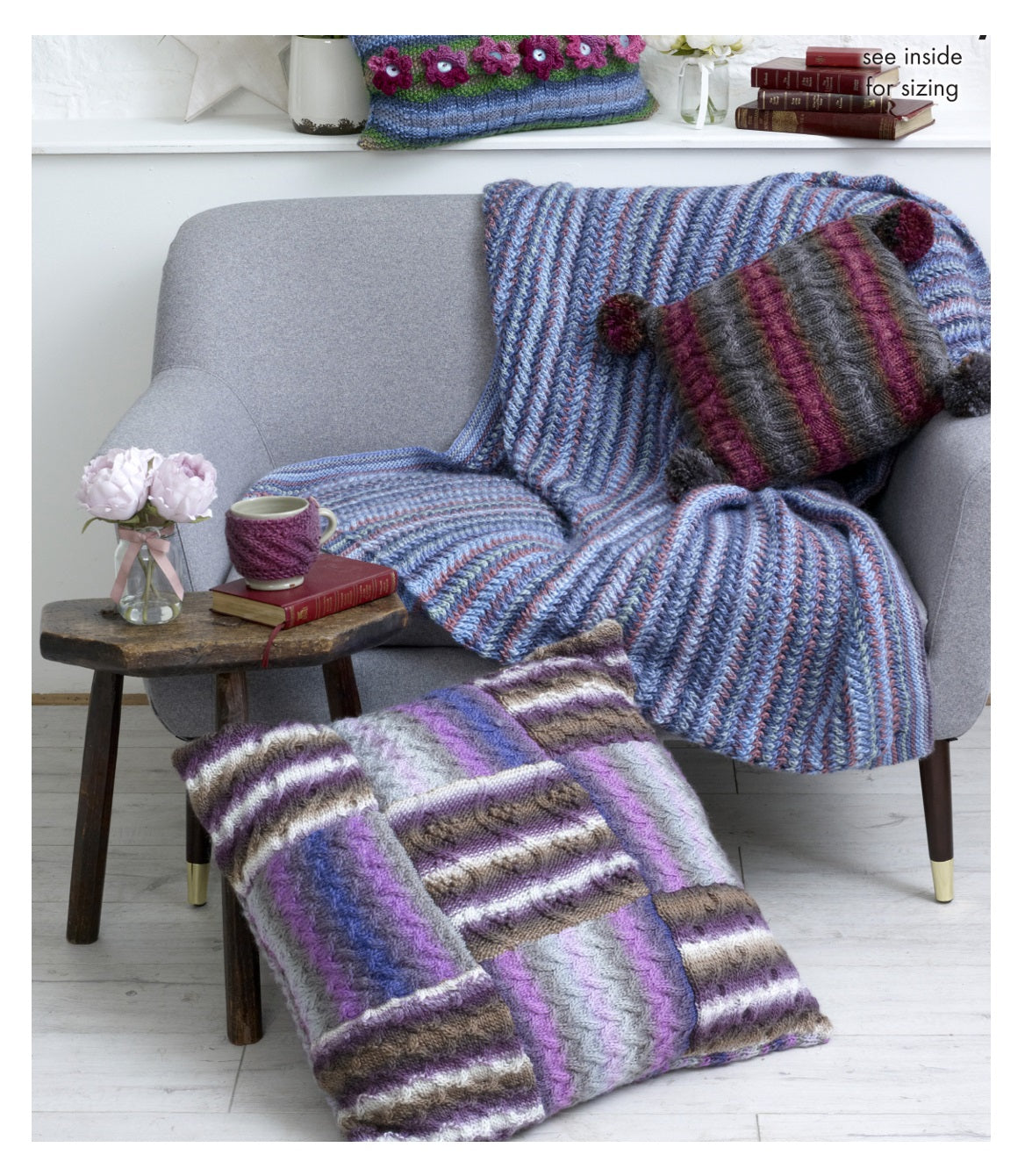 King Cole Chunky Knitting Pattern - Throw & Cushions (5152) – Mill Outlets