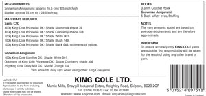 King Cole Christmas Crochet Pattern - Blanket & Toy (5117)