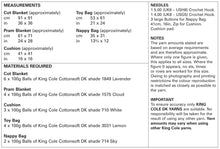 Load image into Gallery viewer, King Cole DK Crochet Pattern - Baby Blankets &amp; Accessories (5073)