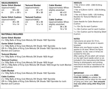 Load image into Gallery viewer, King Cole Double Knitting Pattern - Blankets &amp; Cushions (4676)