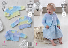 Load image into Gallery viewer, King Cole Double Knitting Pattern - Baby Sweater &amp; Cardigans (4674)