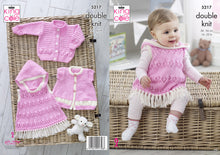 Load image into Gallery viewer, King Cole Double Knitting Pattern - Baby Cardigans &amp; Top (5217)