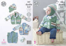Load image into Gallery viewer, King Cole Double Knitting Pattern - Baby Jackets Gilet &amp; Hat (5087)