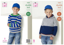 Load image into Gallery viewer, King Cole Double Knitting Pattern - Boys Sweater &amp; Hoodie (5260)