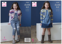 Load image into Gallery viewer, King Cole Double Knitting Pattern - Girls Cardigans (5163)