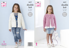 Load image into Gallery viewer, King Cole Double Knitting Pattern - Girls Cardigans (5377)