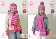 King Cole Double Knitting Pattern - Girls Accessories (5263)