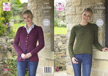 Load image into Gallery viewer, https://images.esellerpro.com/2278/I/170/595/king-cole-double-knit-knitting-pattern-ladies-cardigan-sweater-5364.jpg