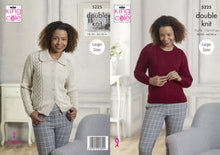 Load image into Gallery viewer, King Cole Double Knitting Pattern - Ladies Sweater &amp; Cardigan (5225)