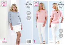 Load image into Gallery viewer, King Cole Double Knitting Pattern - Ladies Sweaters (5374)