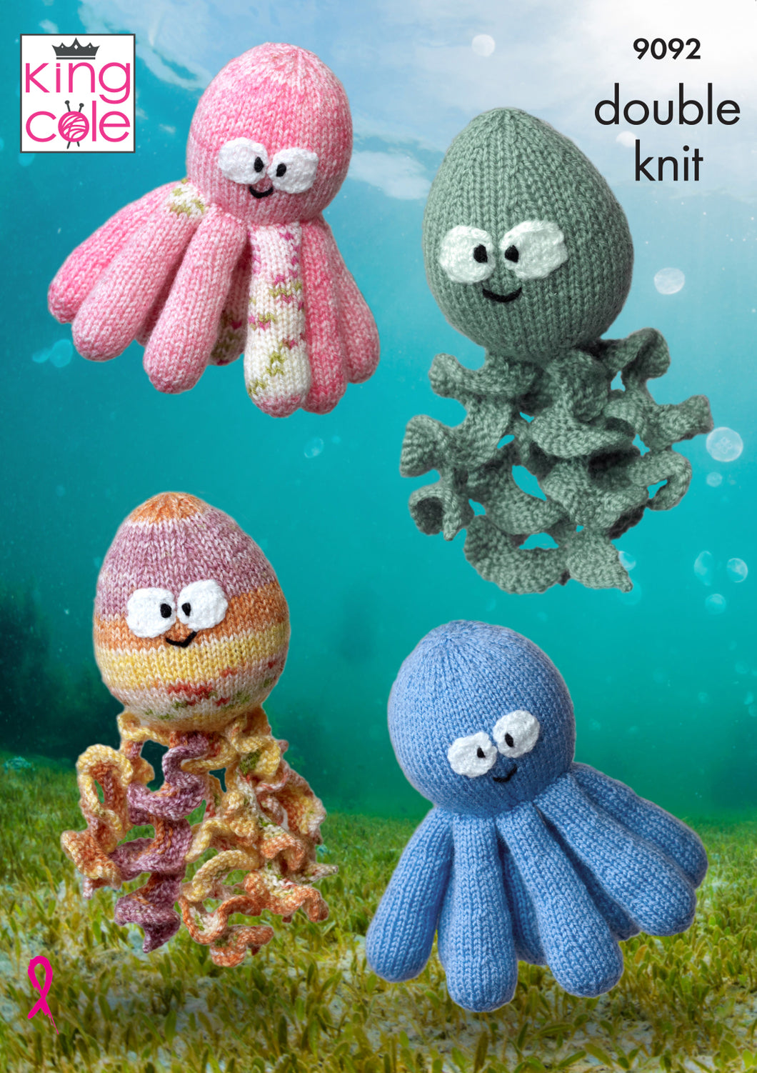 King Cole Double Knitting Pattern - Octopus & Squid Toys (9092)