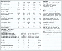 Load image into Gallery viewer, King Cole Double Knitting Baby Pattern - Hoody Cardigans &amp; Sweater (4549)