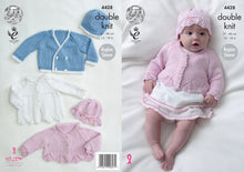 Load image into Gallery viewer, King Cole Double Knitting Pattern - Baby Jackets &amp; Hats (4428)