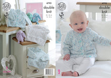 Load image into Gallery viewer, King Cole Double Knitting Pattern - Baby Sweaters &amp; Cardigan (4792)