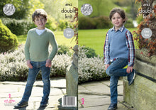 Load image into Gallery viewer, King Cole Double Knitting Pattern - Boys Sweater &amp; Slipover (4942)