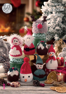 King Cole Double Knitting Pattern - Christmas Candy Cosies (9075)