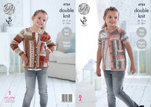 Load image into Gallery viewer, King Cole Double Knitting Pattern - Girls Cardigans (4784)
